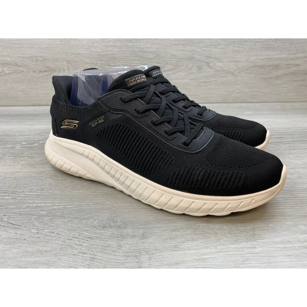 Skechers Women's Sneakers Hands‎ Free Slip-ins BOBS Sport Squad Chaos Black  10
